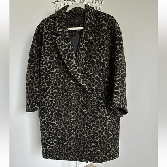 COACH Ocelot Dbl Breasted Peacoat - Picture 2 of 6